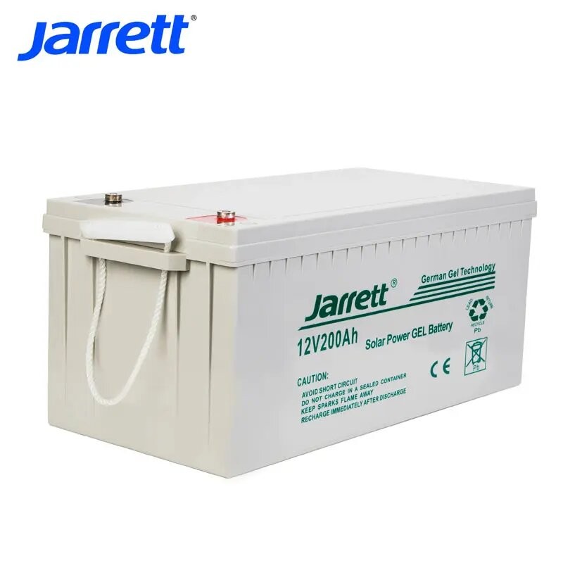 Batterie solaire à gel (50%) d'entretien libre de Jarrett 12 volts 200AH