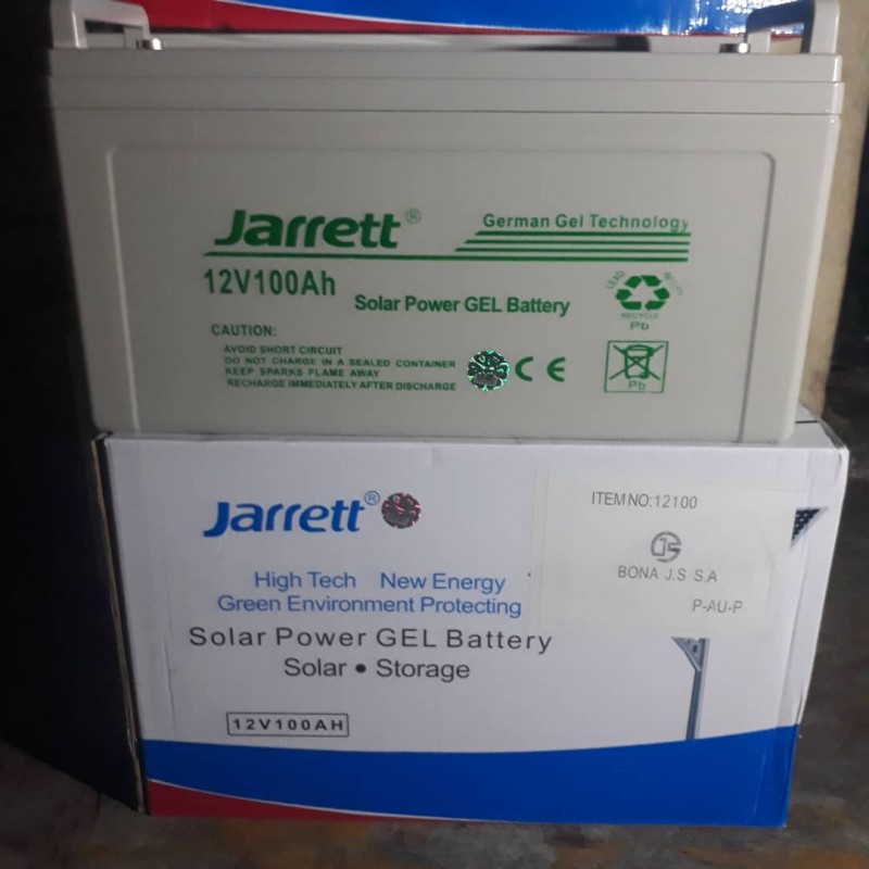 Batterie solaire de gel (50%) d'entretien libre de Jarrett 12