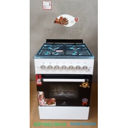 Cuisinière à gaz EUROLUX Simple 60x60-BLANC- 04 foyers– garantie: 06 mois