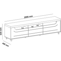 MEUBLE TELE MERCURY PINE  Garantie 06 mois