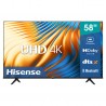 TV Smart  Hisense 58A6H UHD 4K TV  Garantie :06 mois