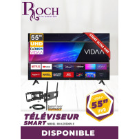 TV smart Roch 55" pouce -LE55DSV-C système VIDAA SUPPORT + HDMI CABLE Garantie 03mois
