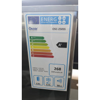 Réfrigérateur double battant - OSCAR - 250 Litres - OSC 250SS - Classe énergétique A+ - Gris