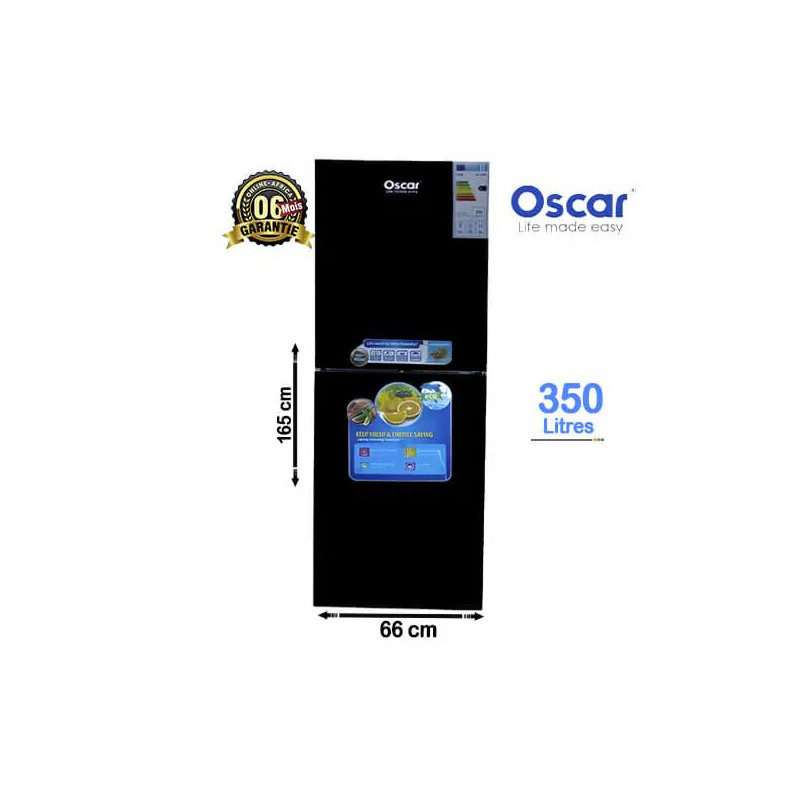 Réfrigérateur Double Battants Oscar 350L – OSC-350MB Garantie 06 mois