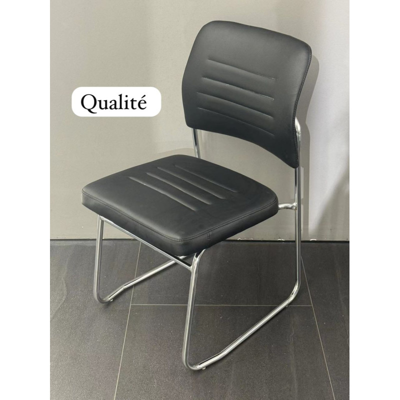 Chaise de Bureau ou de réception en aluminium et Mousse