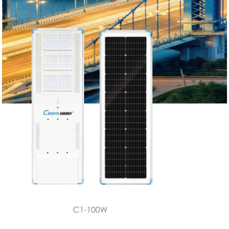 lampadaire solaire -100W -...