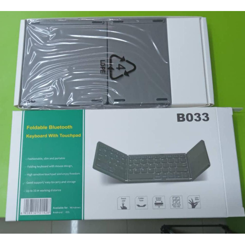 Clavier Bluetooth pliable sans fil avec pavé tactile-B033 - Garantie 03 mois