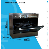 Cuisinière à gaz MIDEA 05 foyers – 90×60 – Vesta P-48 _ Garantie 06 mois