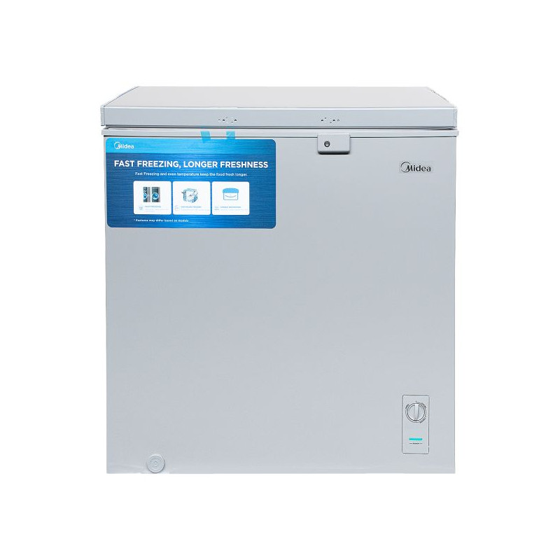 Congélateur coffre - MIDEA - 198Litres - MDRC-277 - Economique - Gris  Garantie : 06 mois