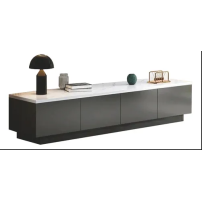Meuble TV de style crème Armoire de plancher simple et moderne pour petit appartement