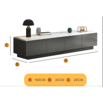 Meuble TV de style crème Armoire de plancher simple et moderne pour petit appartement