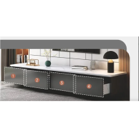 Meuble TV de style crème Armoire de plancher simple et moderne pour petit appartement