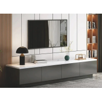 Meuble TV de style crème Armoire de plancher simple et moderne pour petit appartement