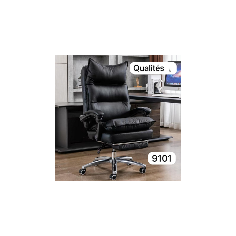 Fauteuil de bureau en cuir avec multi-fonctions
