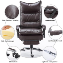 Fauteuil de bureau en cuir avec multi-fonctions