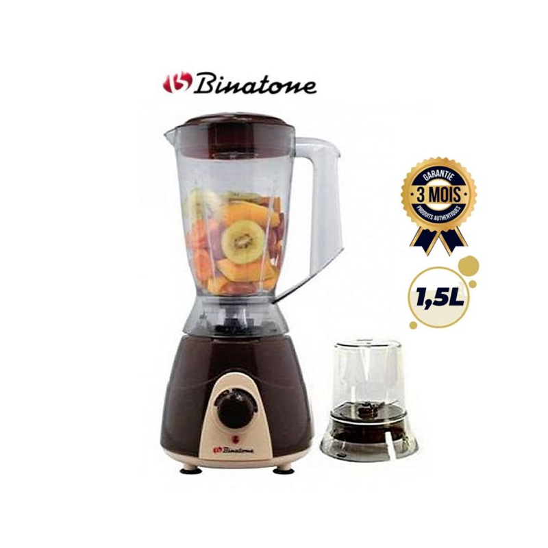 Robot Mixeur - Blender - Binatone - BLG-402C(MK2) - 1,5 Litres - 350W - Marron - Garantie 3 mois