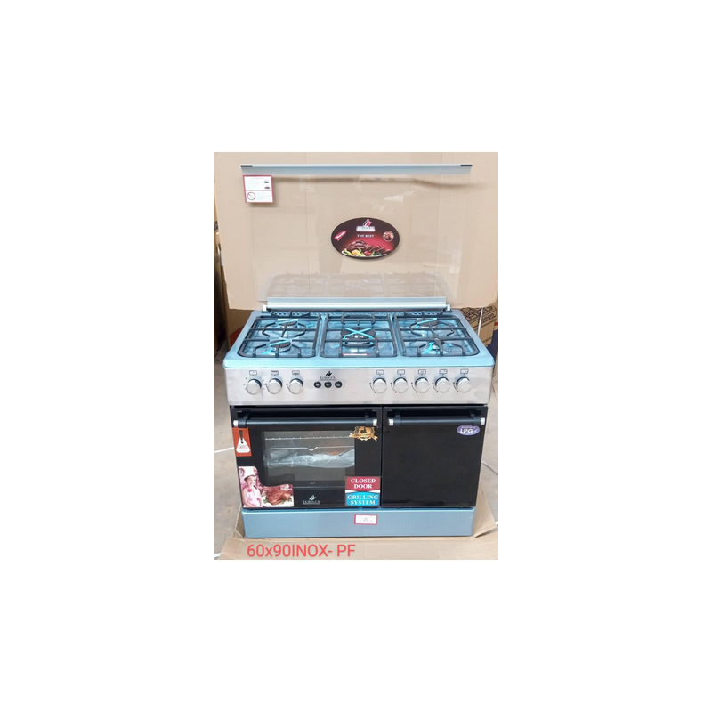 Cuisinière à Gaz EUROLUX "60*90INOX-PF"- 05 Foyers 60x90cm_Garantie 06 mois