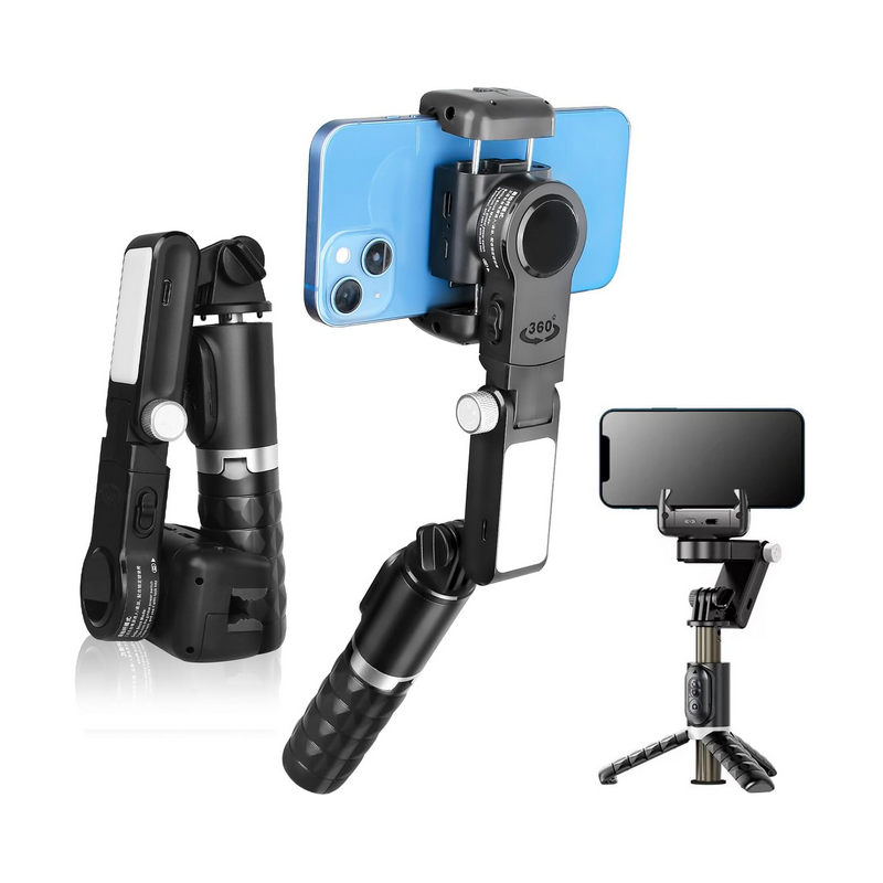 stabilisateur de selfie avec télécommande Bluetooth pour vlogging compatible avec iPhone/Android