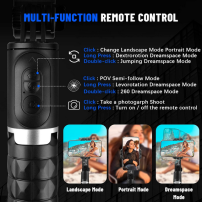stabilisateur de selfie avec télécommande Bluetooth pour vlogging compatible avec iPhone/Android