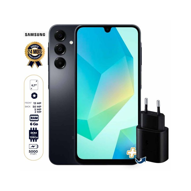 Samsung Galaxy A16 4G - 128 Go - 6Go RAM - 6,7'' - 50 MP - 5000 mAh - Garantie 06 Mois