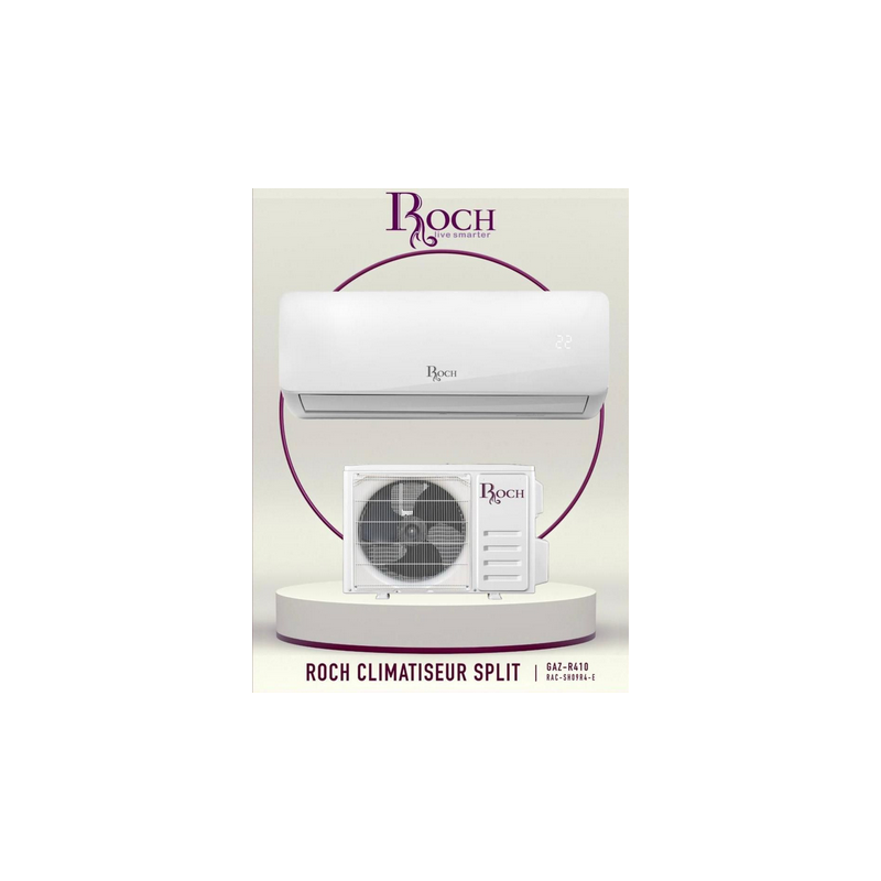 Climatiseur ROCH - 2,5 CV - 18000 BTU - Gaz R410a - RAC-S18R41-C - 6 mois garantie