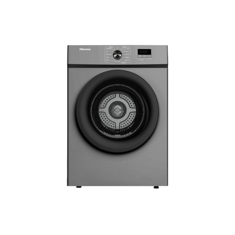 HISENSE SECHE LINGE 8KG FRONTAL A VENTILATEUR - GRIS - DV1W801UT + 06 mois Garantie