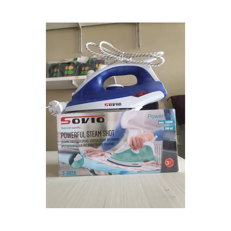 Fer à repasser Sovio 1600W - 200ml - S-502A + 02 mois Garantie