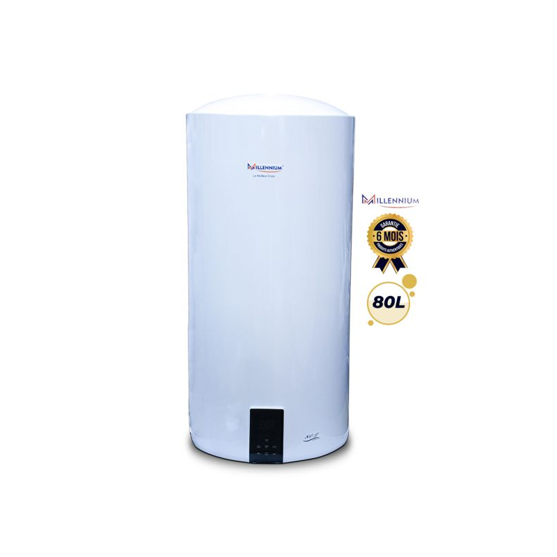 Chauffe-eau électrique - MILLENNIUM - 80 Litres - EWHM-LD80 - Avec WIFI - Blanc - Garantie 6 mois