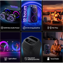 Haut-parleur de fête - 160 W - Bluetooth 5.0 - ROCKET 160 + Garantie: 06mois
