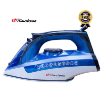 Fer à repasser à Vapeur avec semelle-anti adhésif - Binatone - SI-2225 - 2400W - 250ml - Bleu/noir - Garantie 3 mois