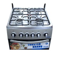 Cuisinière Oscar 4 Feux - 50 x 50 - OCS-C50W - Gris - Allumage automatique - Garantie 06 mois