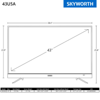 Skymorth Smart LED TV 43′′ - 4K IPS Android - U5 Series - 43U5A + 06 mois Garantie