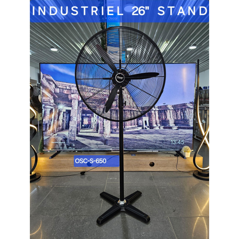 Ventilateur Industriel Oscar 26 Pouces - OSC-S-650 - 60W - Noir - Garantie 3 mois