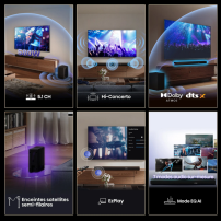 Barre de son Hisense AX5100Q Dolby Atmos |580W |5.1CH Hi-Concerto | 06 Mois Garantie