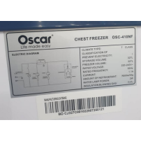 Congélateur Oscar 327Litres – OSC-410NF - 1 Panier - Garantie 06 mois