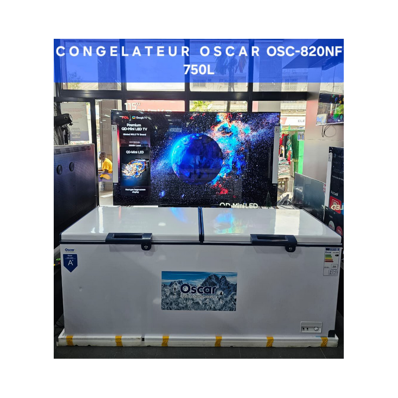 Congélateur Double battant Oscar 750 Litres – OSC-820NF - 3 Paniers + Garantie 06 mois