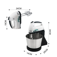 Batteur sur socle de cuisine Glamei 2L - 100W - avec bol mélangeur + 06Mois Garantie