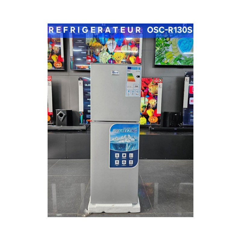Réfrigérateur Double Battants Oscar 92L – OSC-R130S- Garantie 06 mois