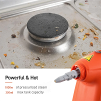 Nettoyeur à vapeur portatif multi-usages 350ml - 1000W - ABS + métal - R.1372 - 03Mois Garantie