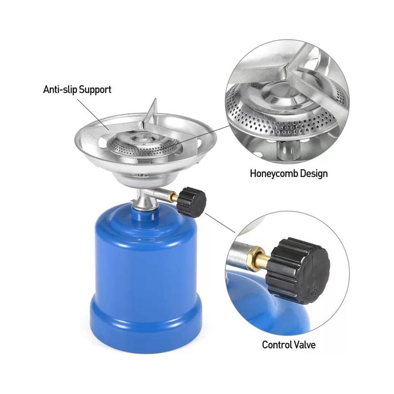 Réchaud de camping portable à gaz (butane/propane)