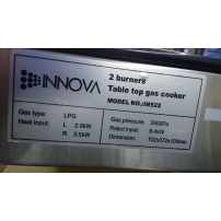 Plaque à gaz Automatique INNOVA - 02 Bruleurs - en Vitre - IN522 + 06Mois Garantie