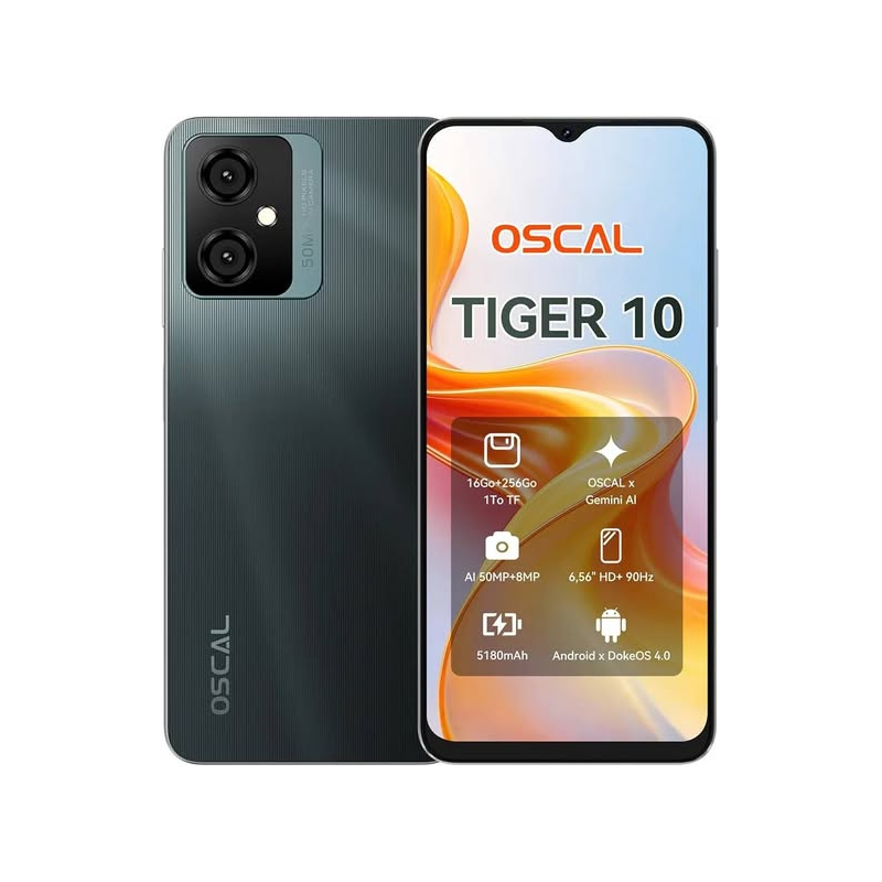 Blackview Oscal Tiger 10 - 256GB ROM - 8+8GB RAM - 2SIM - 50+2MP - 5180mAh - Garantie 06Mois