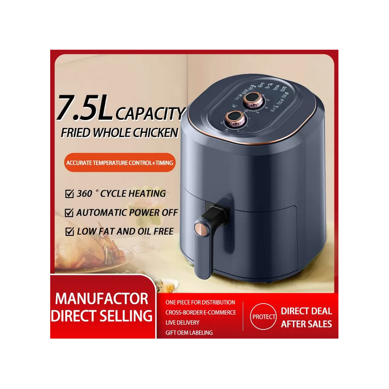Friteuse à air SILVER CREST 7.5L - 1400W - K20451+ 06Mois Garantie