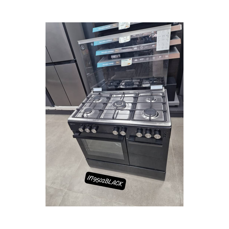 Cuisinière à gaz INNOVA - 05 Foyers - 60 X 90 cm - AUTOMATIQUE - IN9502 BLACK + 06Mois Garantie