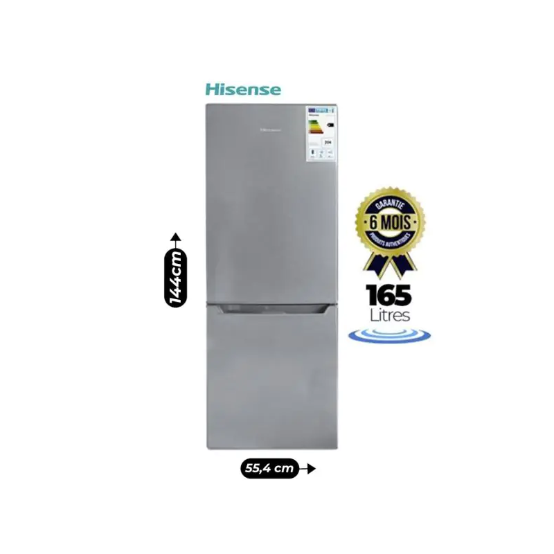 Réfrigérateur HISENSE - 165L - RD-23 SL - Économique (A+) - Gris + 6 mois de garantie