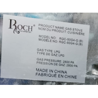 Cuisinière à Gaz 4 Feux ROCH - 50 x 50cm - Allumage électrique - RGC-50G4-G(B) - Noir + Garantie 06 mois
