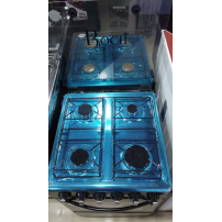 Cuisinière à Gaz 4 Feux ROCH - 50 x 50cm - Allumage électrique - RGC-50G4-G(B) - Noir + Garantie 06 mois