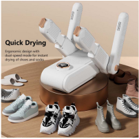 Sèche-chaussures électrique portable 3en1- 180W - 2Tetes - circulation d'air chaud 360° - Chauffage 48°C + 03Mois Garantie