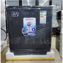 Machine à laver Semi-Automatique INNOVA 10Kg - LAVE/RINCE/ESSOR – IN-12-WM-KE - Noir + 06 mois Garantie