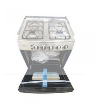 Cuisinière à Gaz Midea - 04 foyers - 60 x 60cm - Allumage Automatique - INOX - 688X + 06Mois Garantie